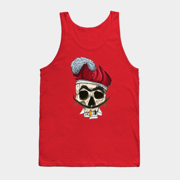 Hook Skull Tank Top by TheLoneWolfStudio